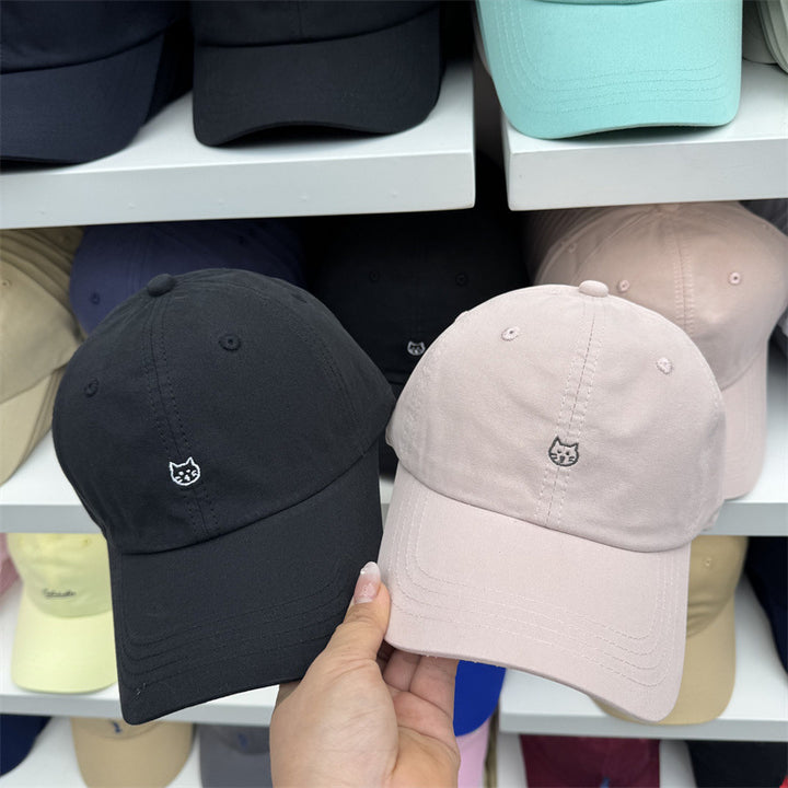 Women's Cat-Embroidered Cotton Baseball Cap Stornfield