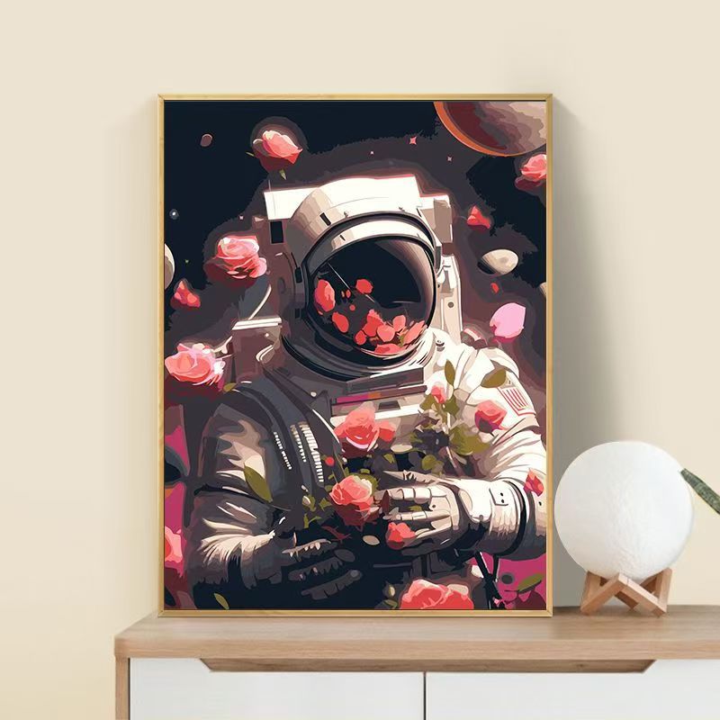Astronaut Flower Art Print Stornfield