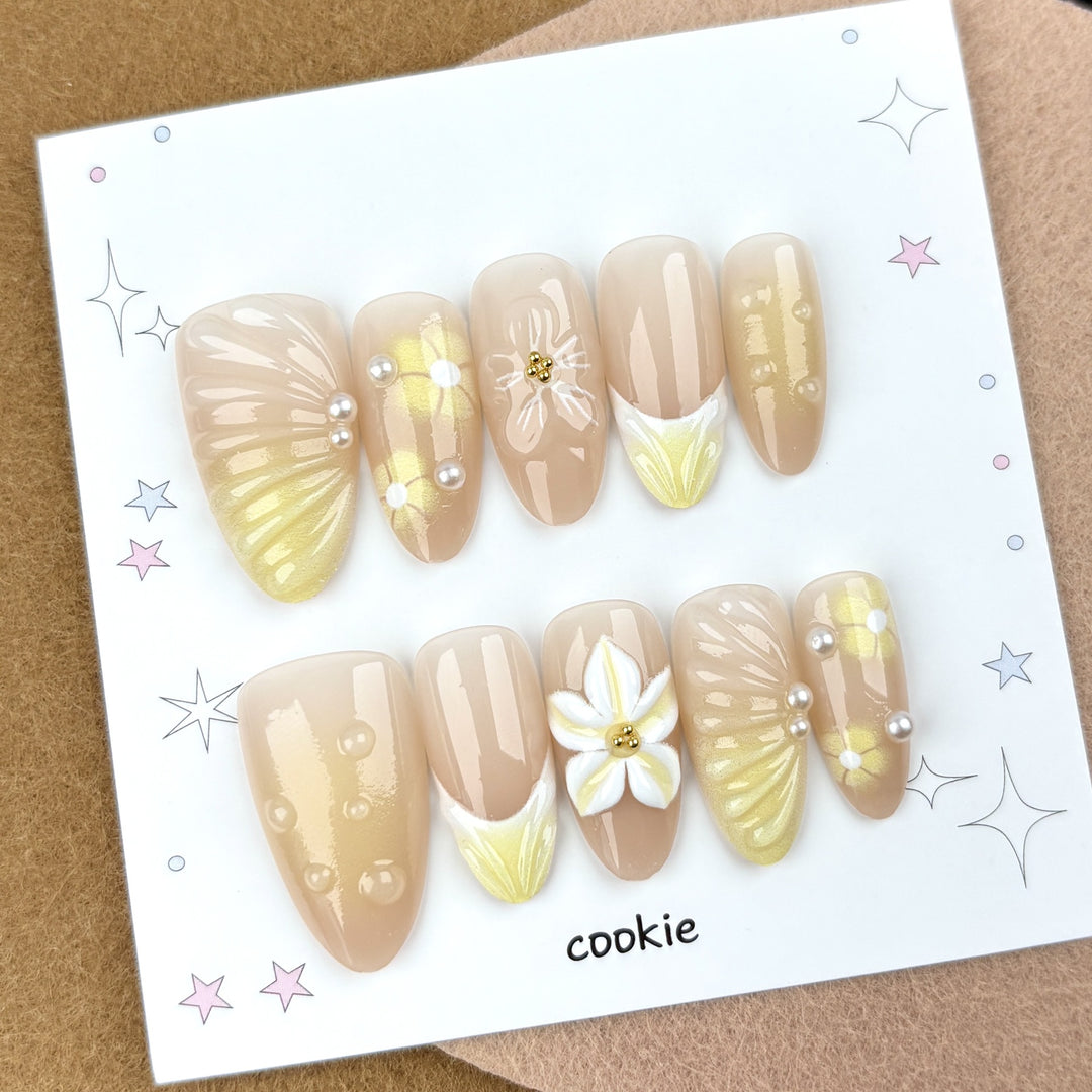 Artistic Floral Design Press-On Nails 1790746207