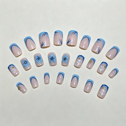 Floral-Themed Press-On Nail Art Stornfield