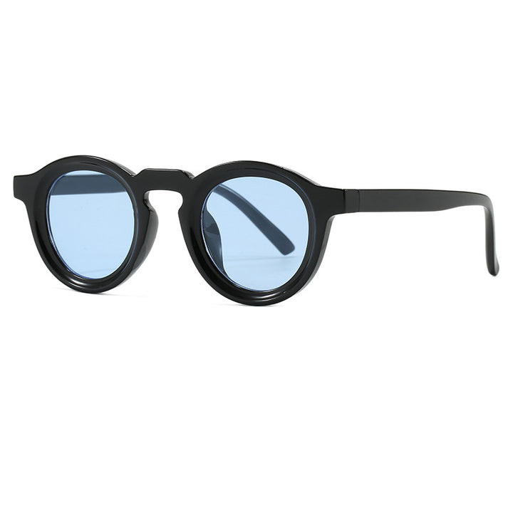 Women's fashionable round sunglasses with transparent frame and UV protection Stornfield
