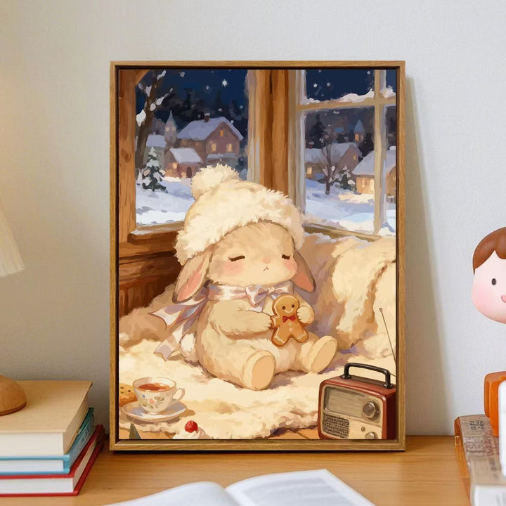 Cozy Cartoon Bunny Wall Art Stornfield
