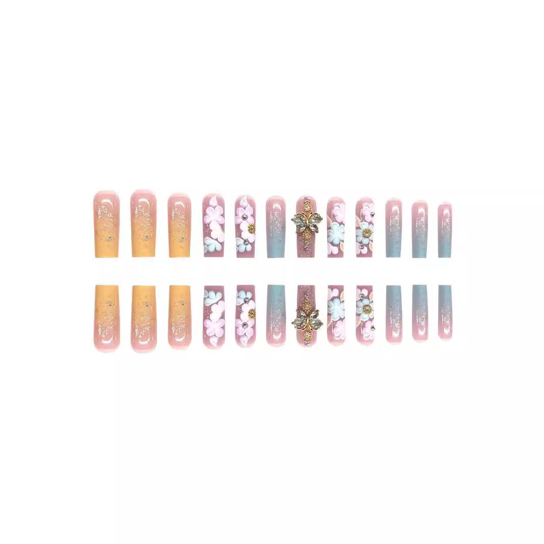 Floral 3D Press-On Nail Art Set Stornfield
