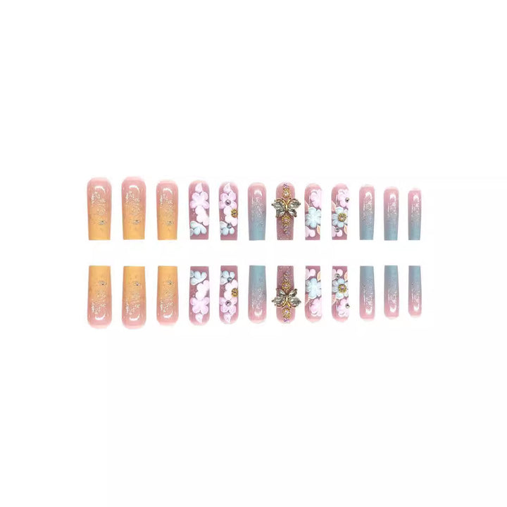 Floral 3D Press-On Nail Art Set Stornfield