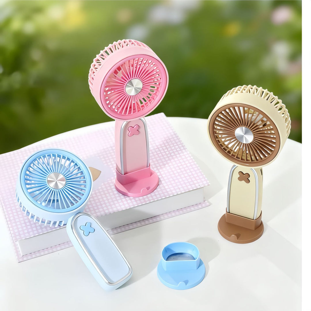 Women portable mini fan with USB charging function and ergonomic design Stornfield