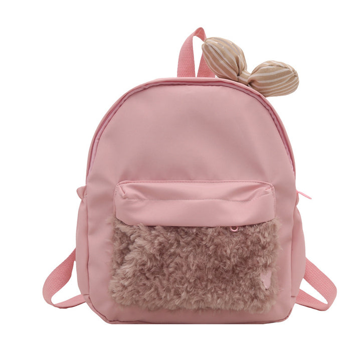 Backpack with Cute Animal Ear Design and Soft Fleece Application Stornfield