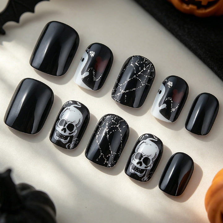 Halloween-Themed Press-On Nail Art Set Stornfield 1787542718