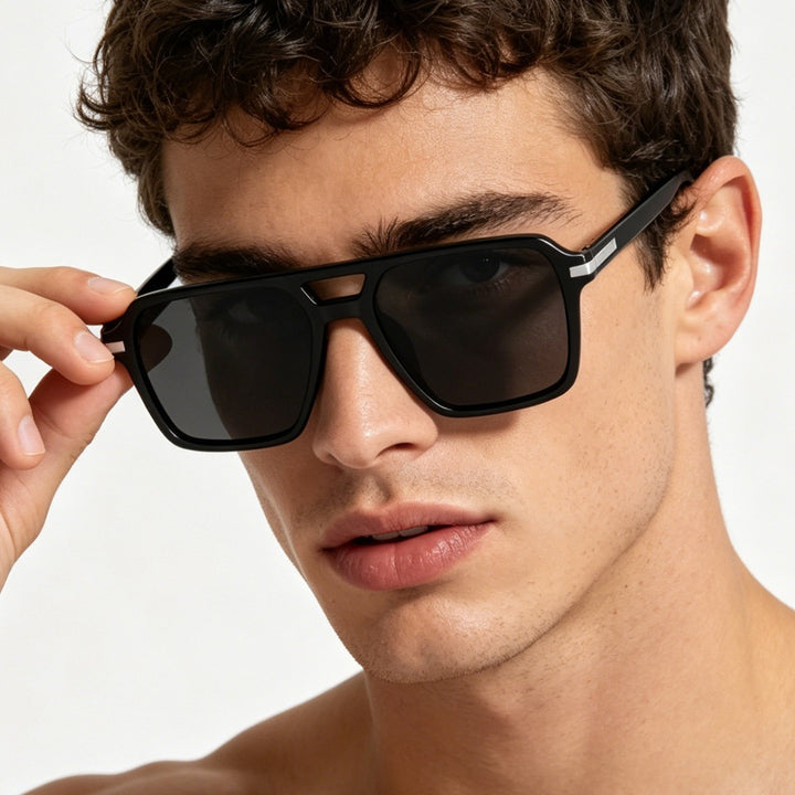 Women square sunglasses with elegant transparent frame Stornfield