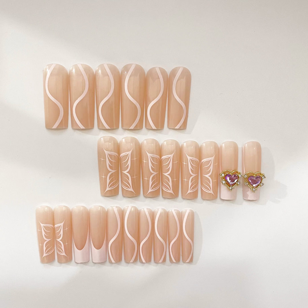 Decorative Long Acrylic Nail Extensions Stornfield