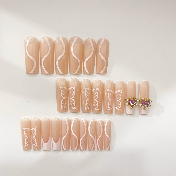 Decorative Long Acrylic Nail Extensions Stornfield