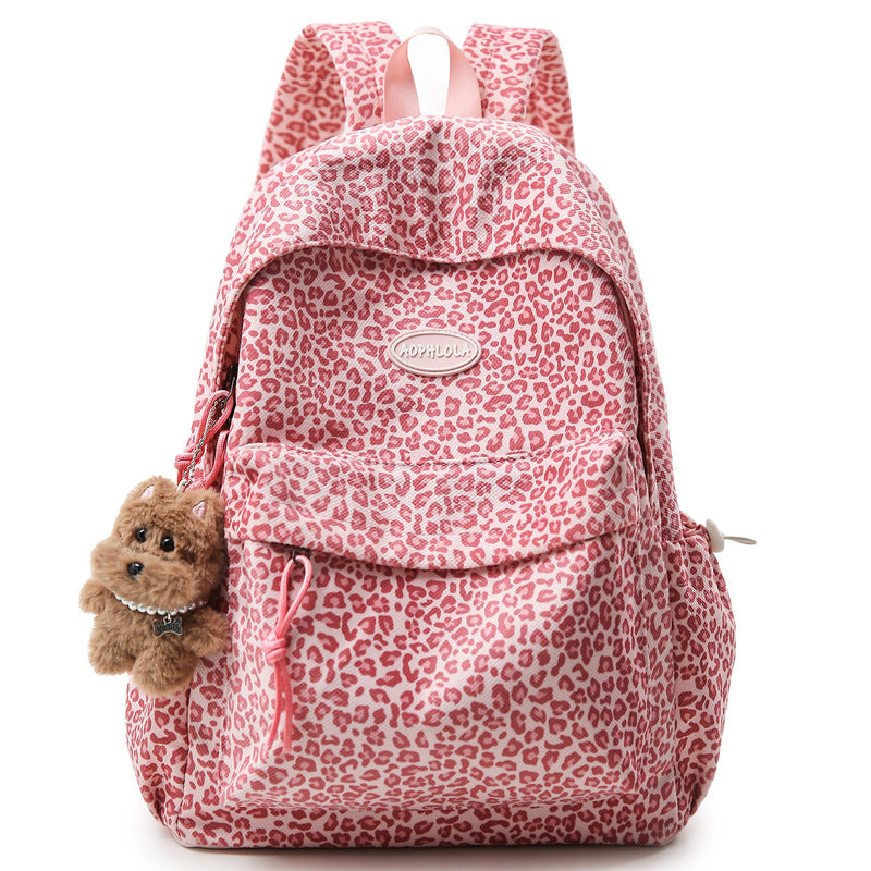 Chic Animal-Print School Backpack Stornfield