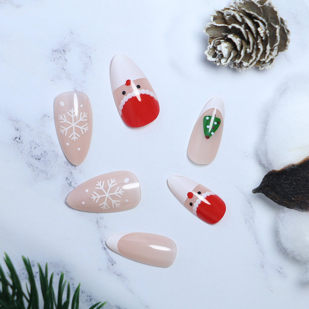 Festive Seasonal Press-On Nail Art Stornfield
