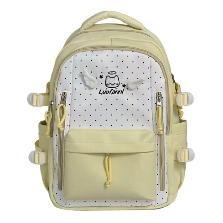 Playful Polka Dot Multi-Pocket Backpack Stornfield