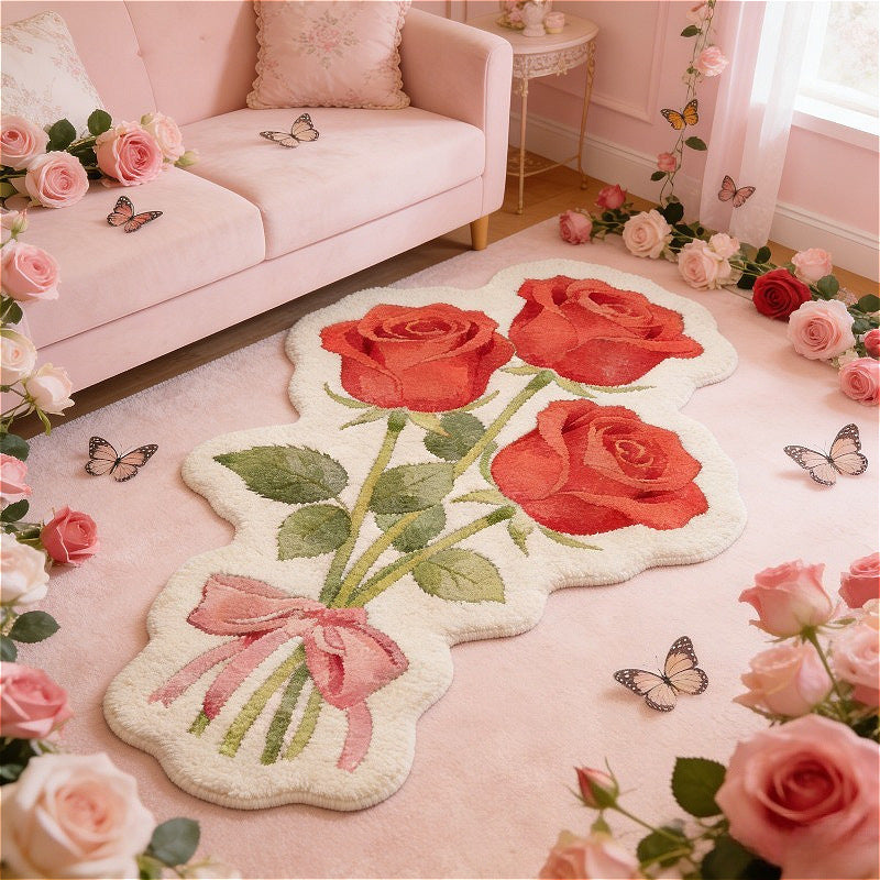 Floral Bouquet Decorative Area Rug for Home