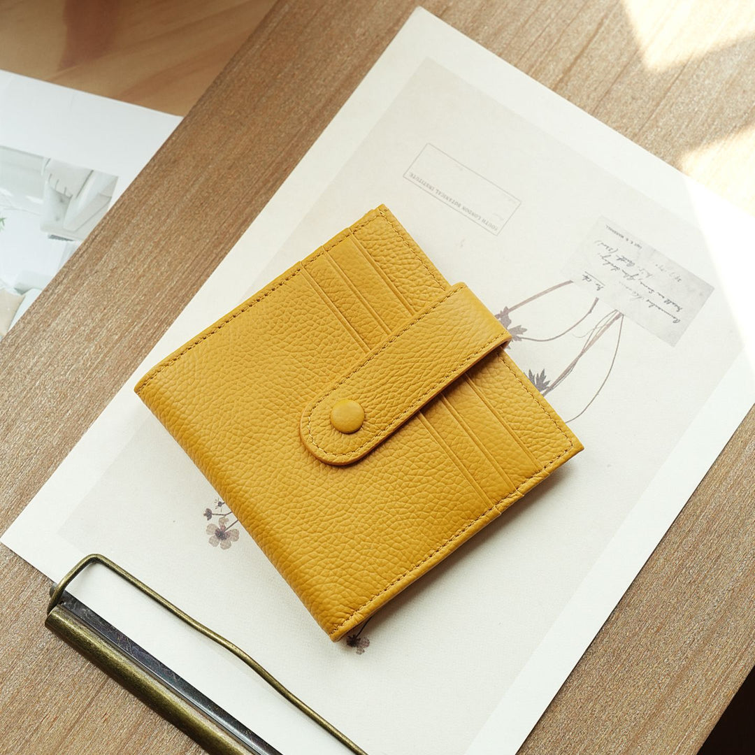 Compact Textured Leather Wallet