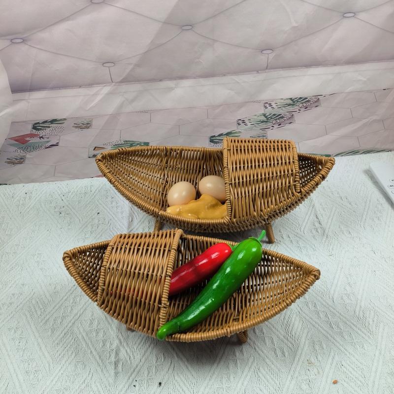 Decorative Woven Boat-Shaped Basket Stornfield