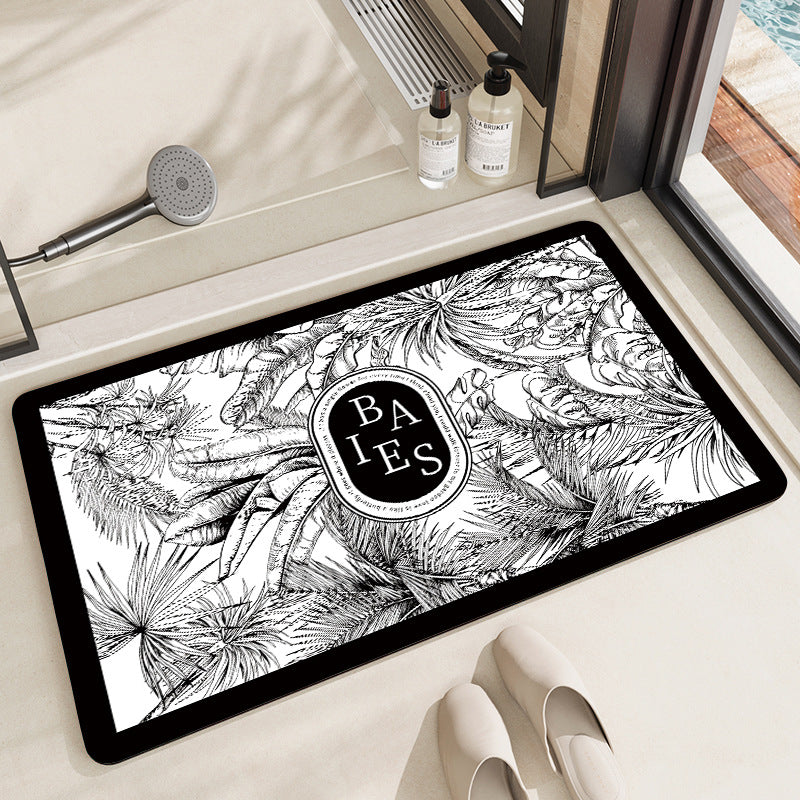 Floral Print Bath Mat Stornfield