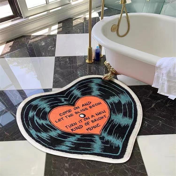 Round Music-Themed Area Rug