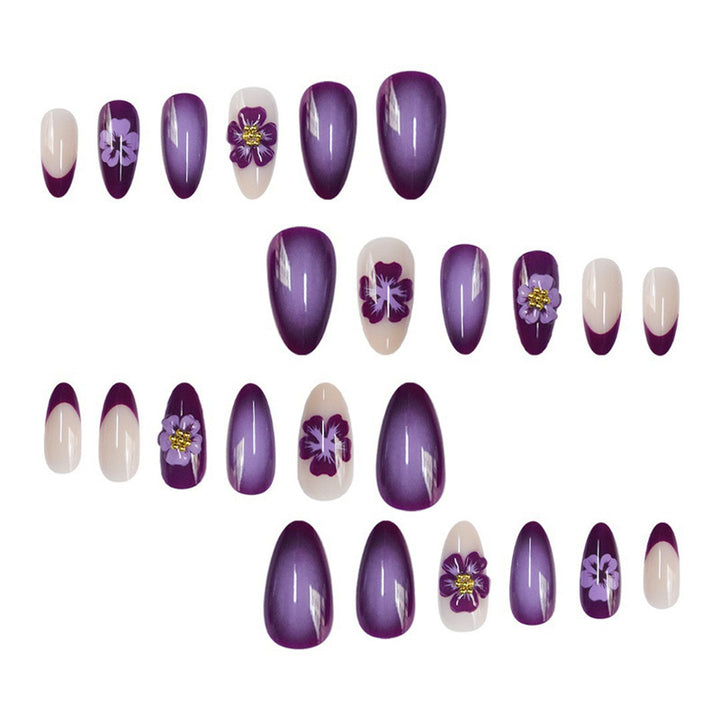 Artistic Floral Design Press-On Nail Set Stornfield