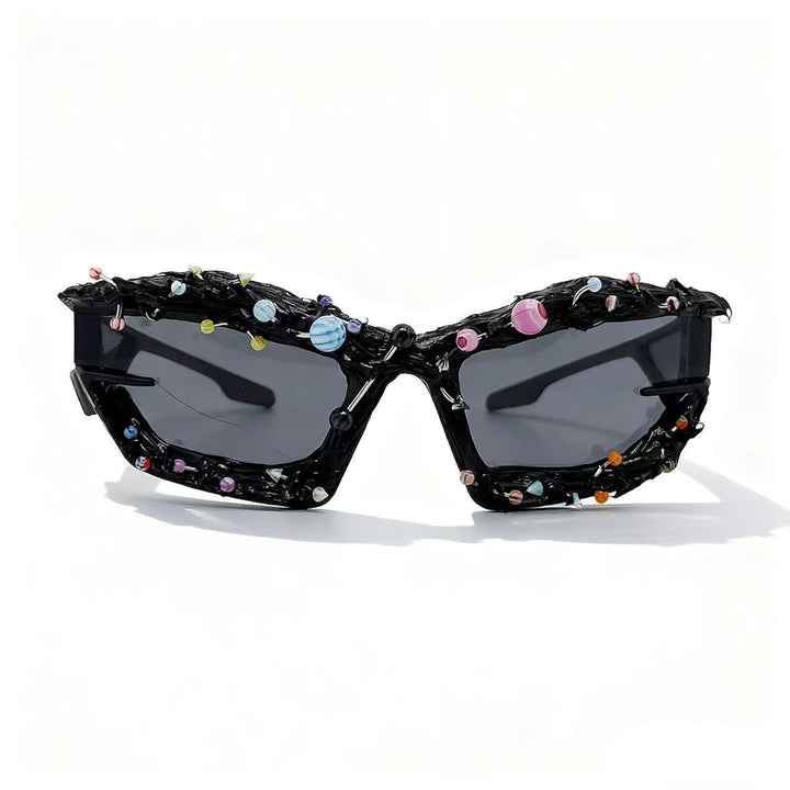 Ladies sunglasses with creative decor and distinctive frame Stornfield