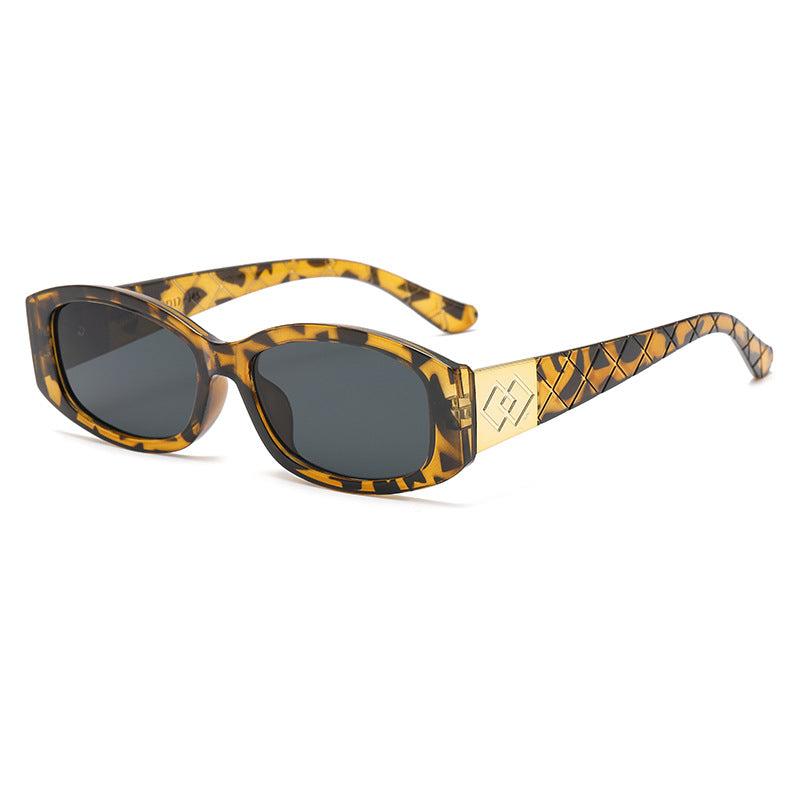 Women's modern sunglasses with unique golden frame Stornfield