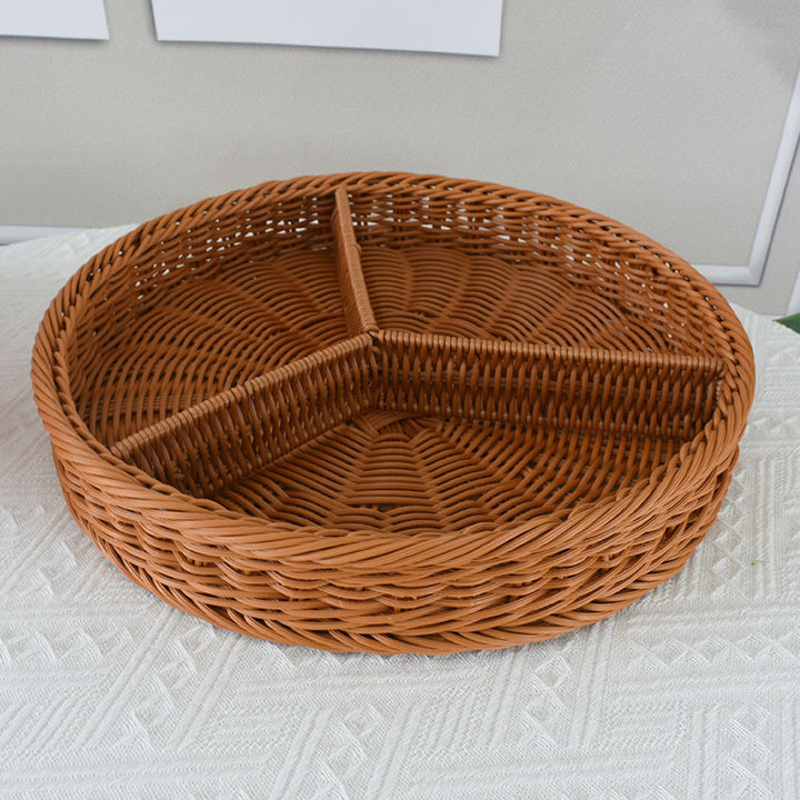 Artisan Woven Round Storage Tray Stornfield