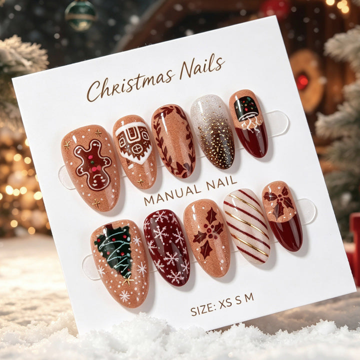 Festive Themed Nail Art Press-On Set
