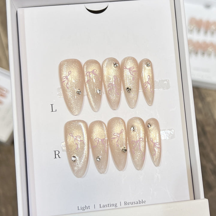 Elegant Reusable Press-On Nail Art Set