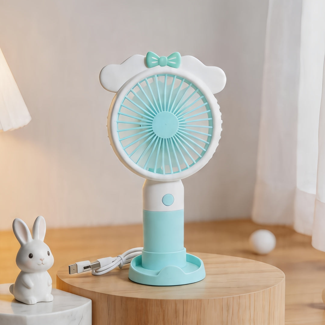 Women portable hand fan with cute rabbit design Stornfield