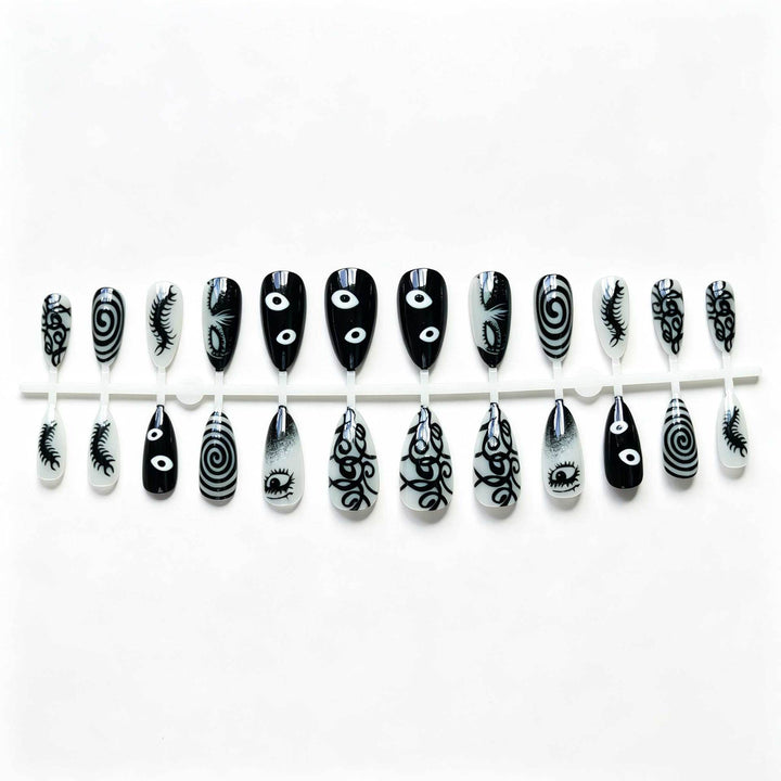 Artistic Halloween-Inspired Nail Art Design Set