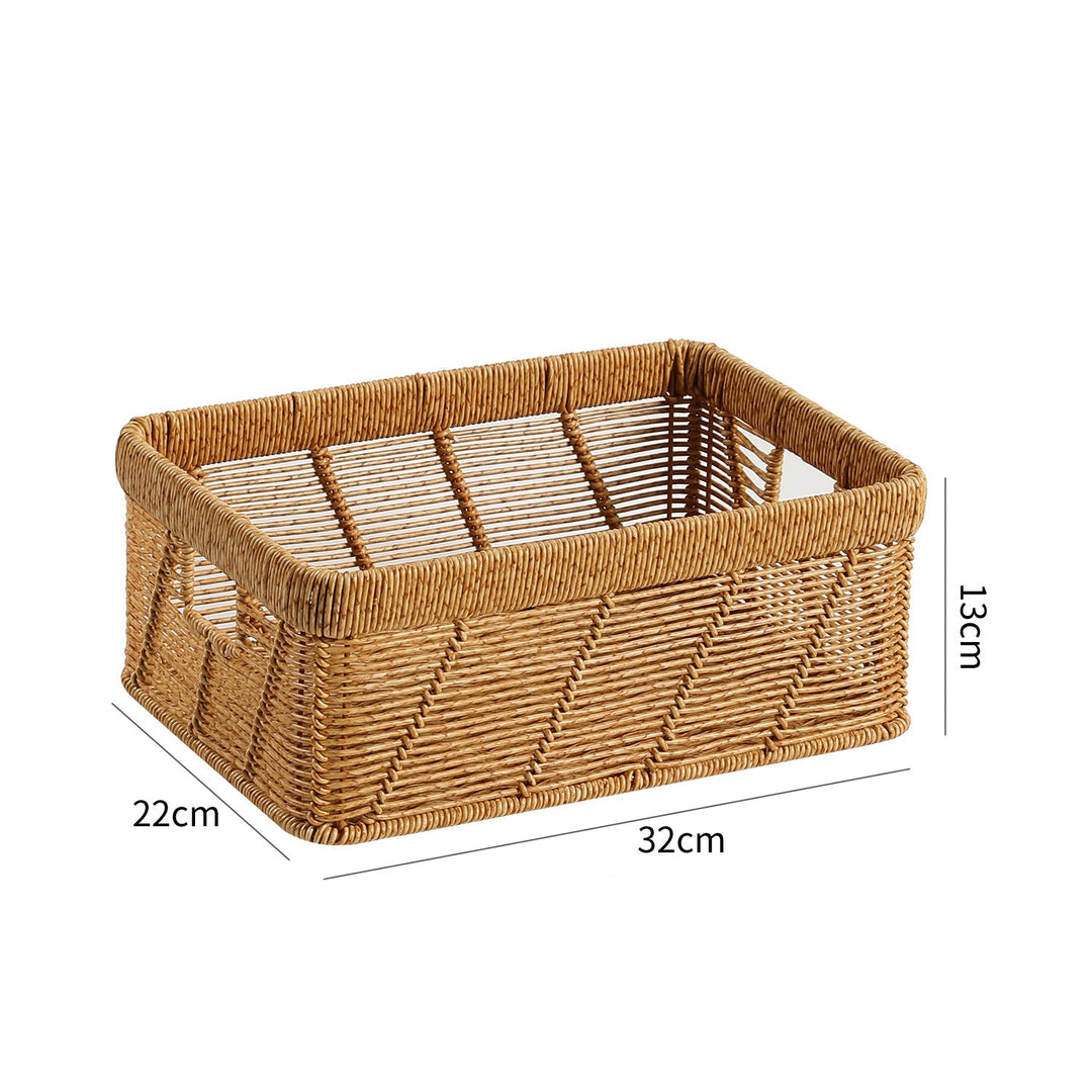 Decorative Handwoven Storage Basket with Cutout Handles Stornfield