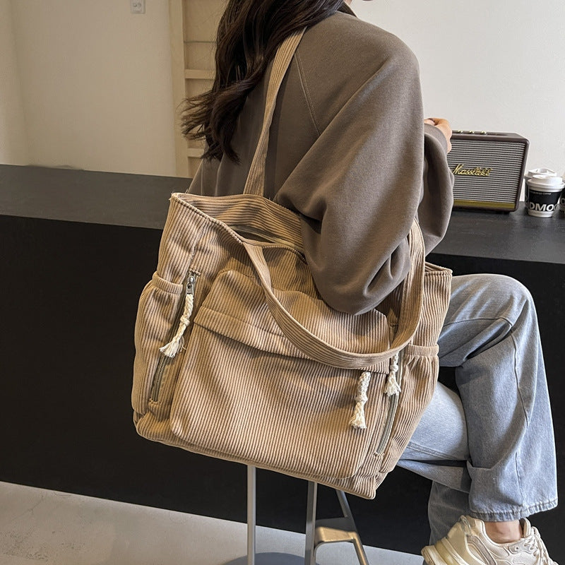 Textured Multi-Pocket Tote Bag Stornfield