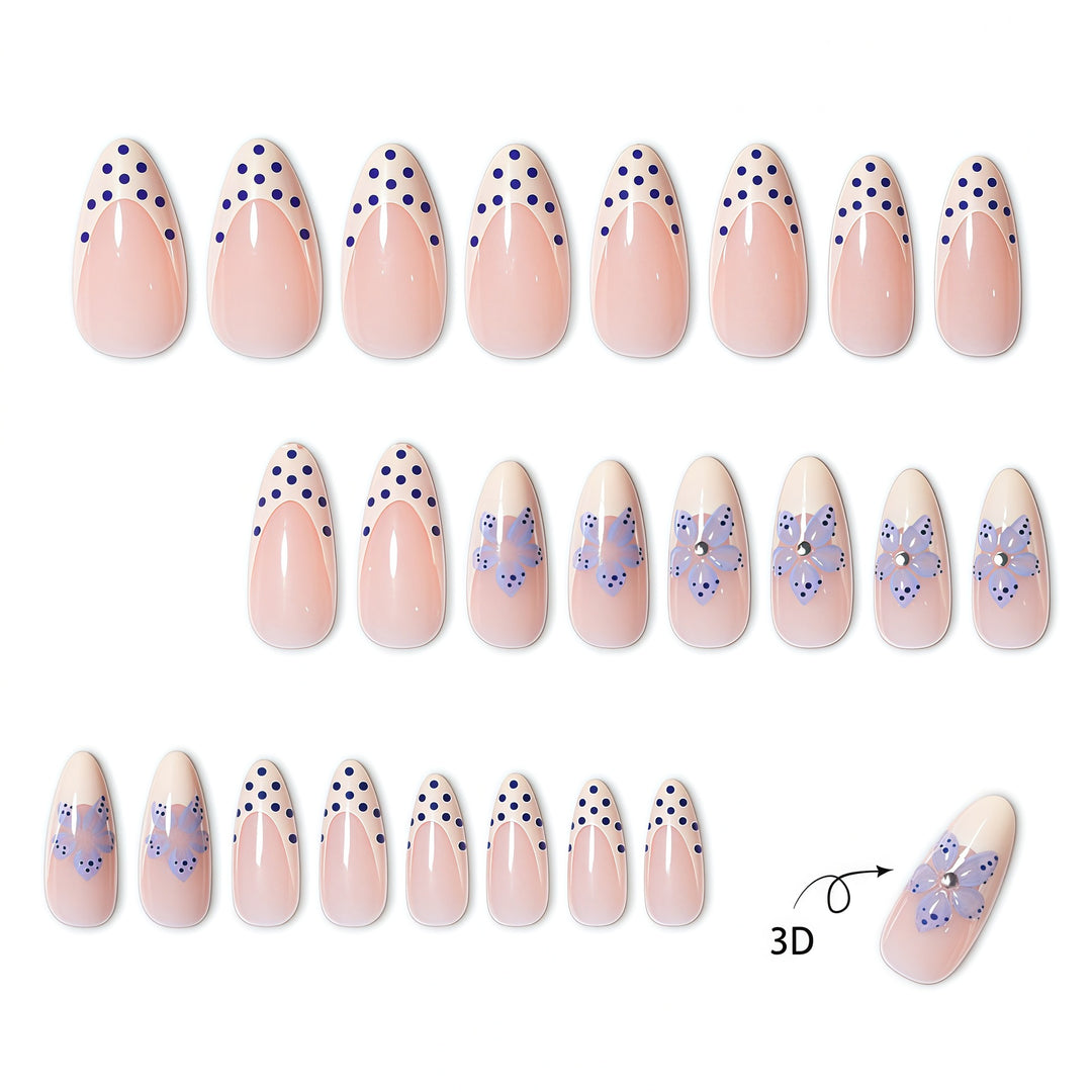 Floral Accent Pointed Nail Extensions Stornfield