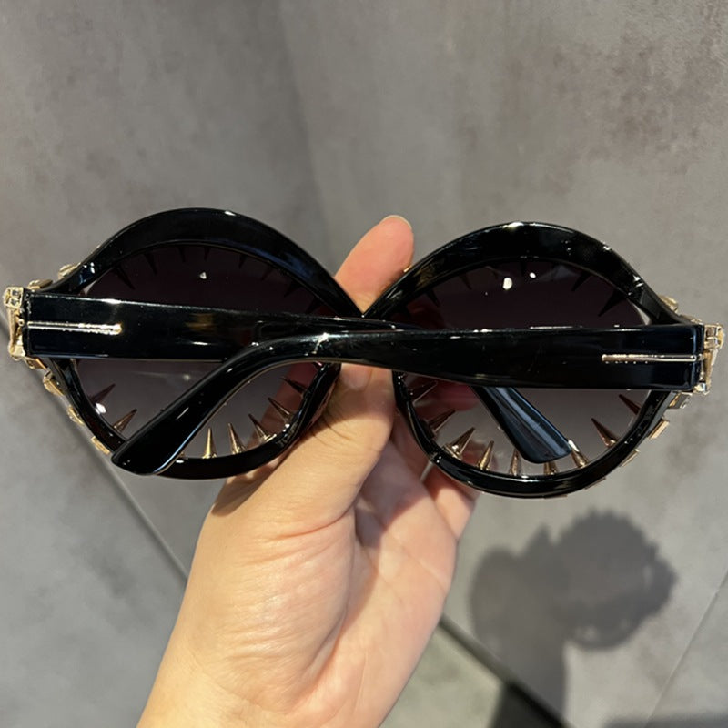 Women's stylish oversized sunglasses with eye-catching stud design Stornfield