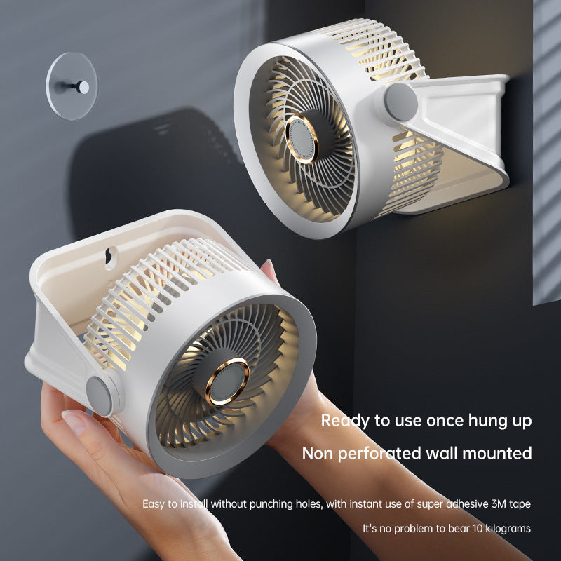 Unisex nan compact rechargeable desktop air circulator with adjustable tilt Stornfield