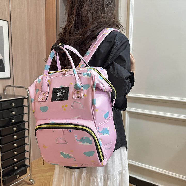 Whimsical Print Multi-Functional Baby Backpack Stornfield