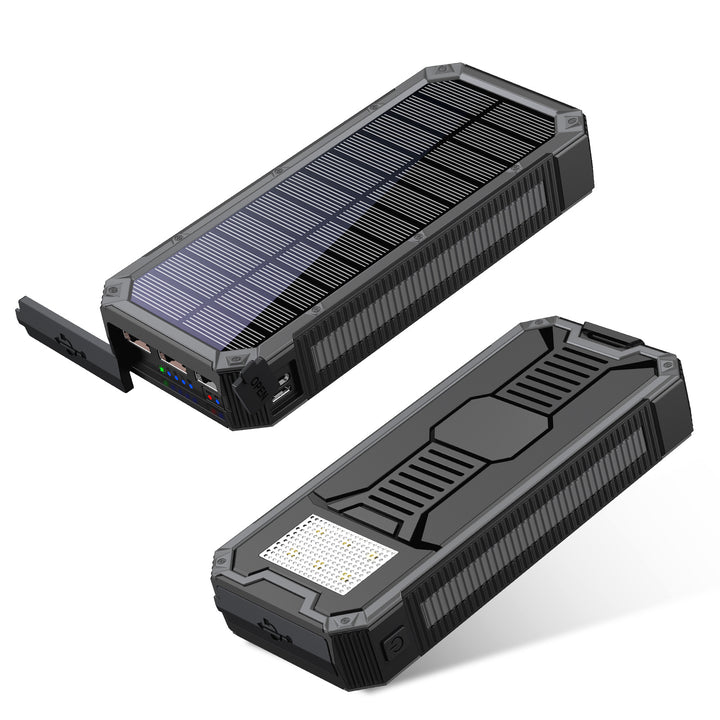 Portable solar power bank with high-load design and multiple outputs Stornfield