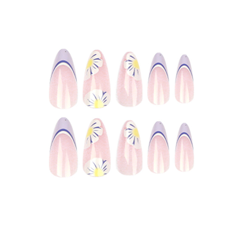 Artistic nail art with flower and ombre effects Stornfield