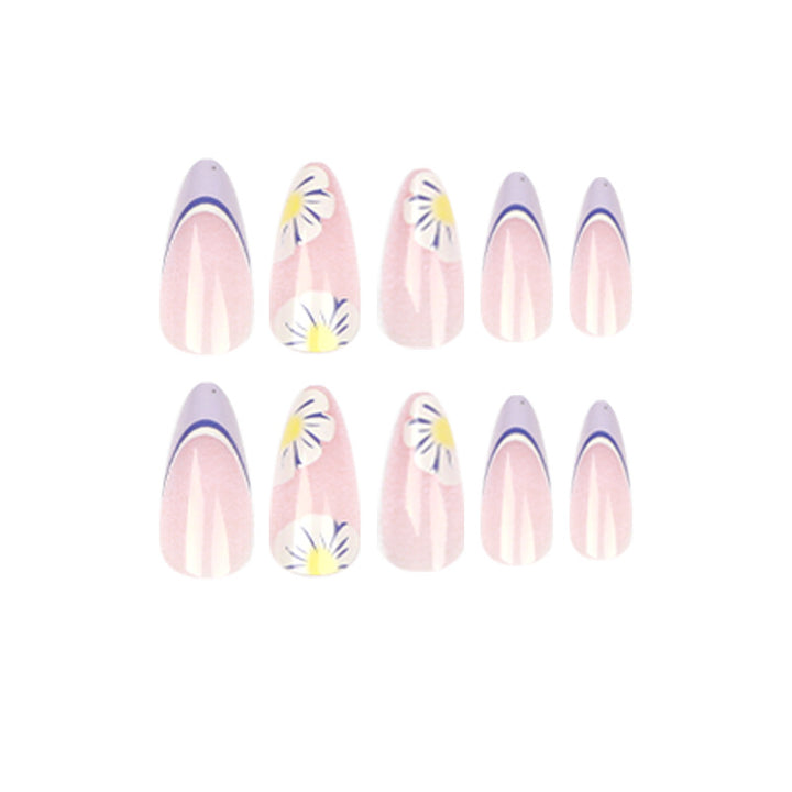 Artistic nail art with flower and ombre effects Stornfield