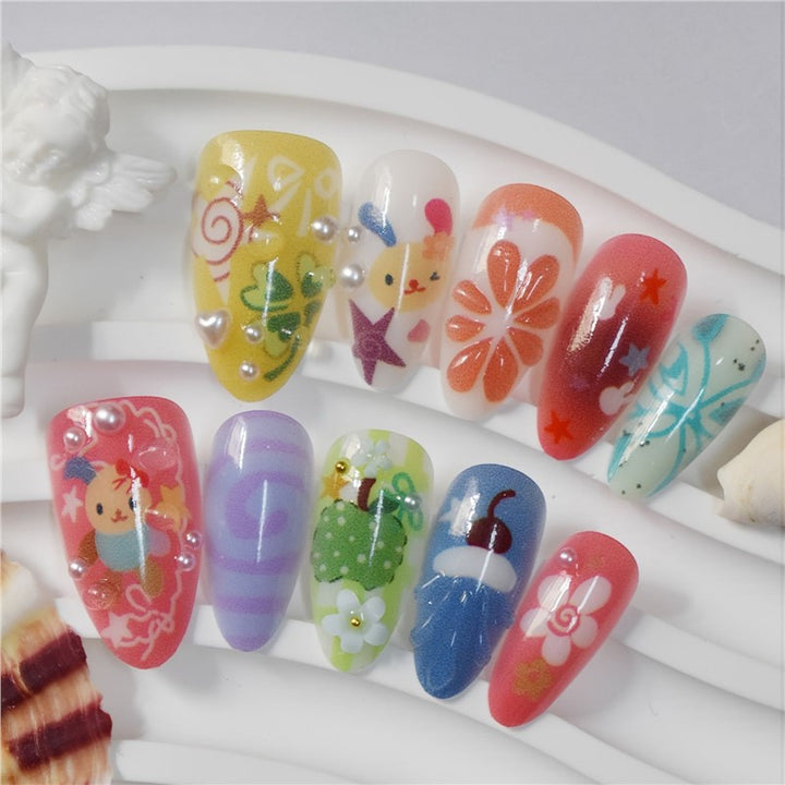 Playful Themed Press-On Nail Set Stornfield