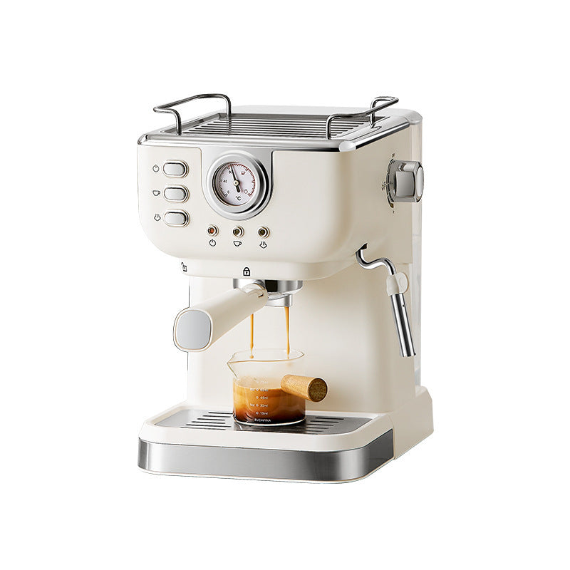 Espresso machine with integrated steam nozzle and precise temperature control Stornfield