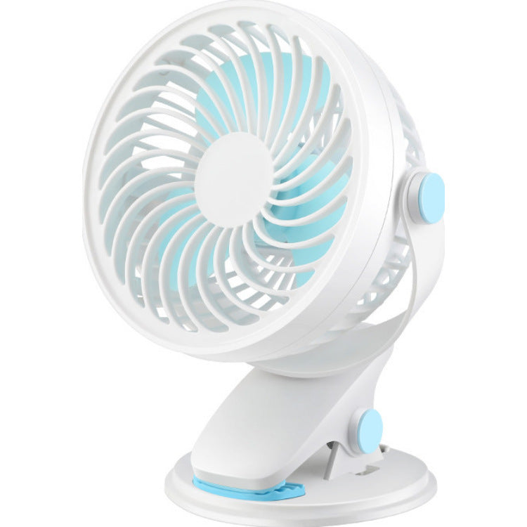 Unisex portable table fan with rechargeable battery and clip mount tiltable fan head Stornfield