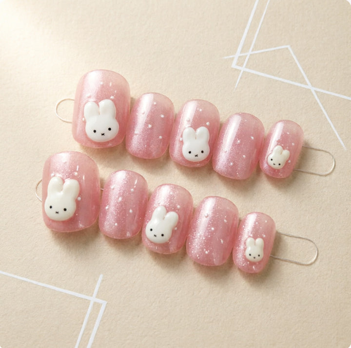Cute Bunny Design Artificial Nails Stornfield