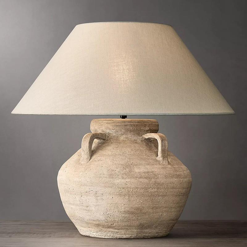 Rustic Pottery Table Lamp
