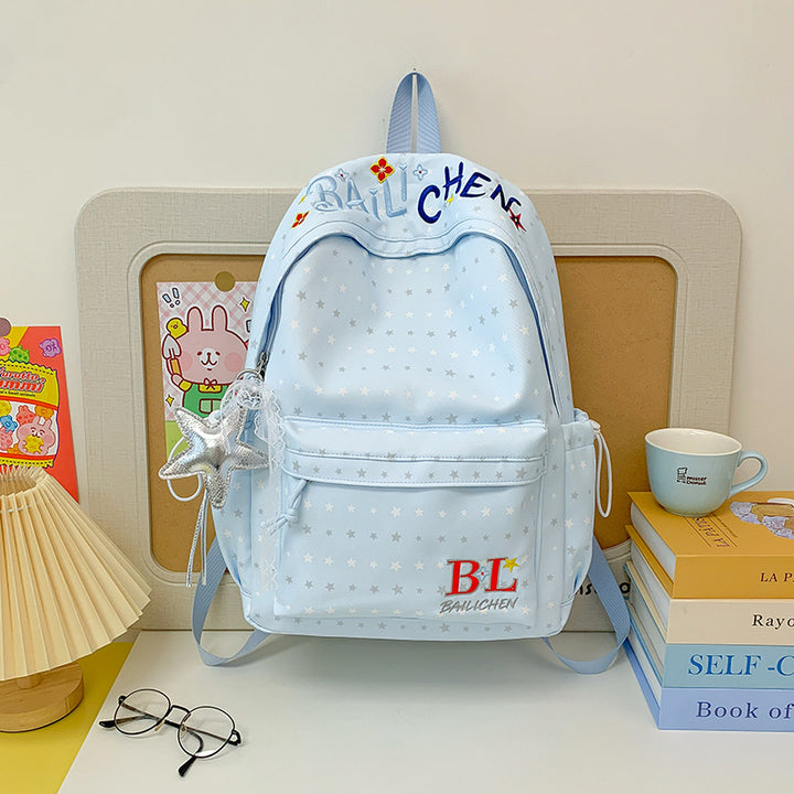 Playful Star-Embellished Casual Backpack Stornfield