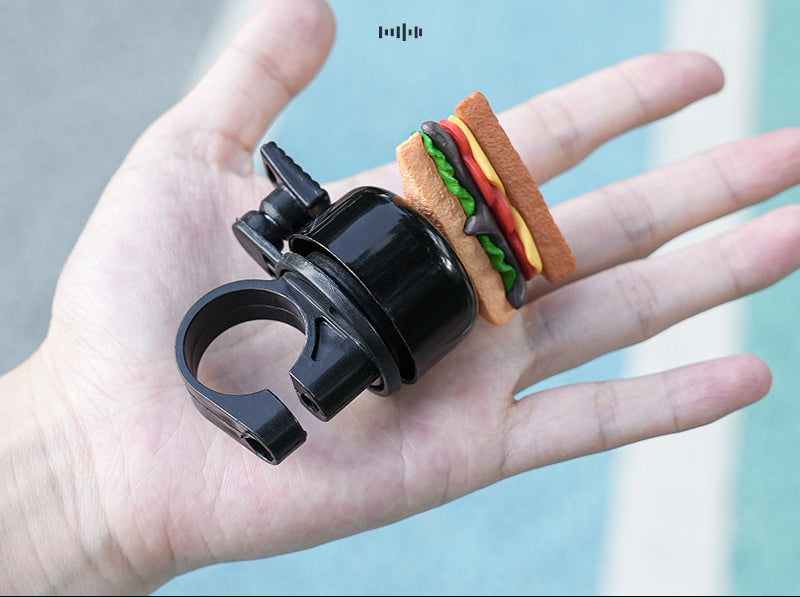 novelty handlebar bicycle bell with silicone popcorn topper and universal clamp Stornfield