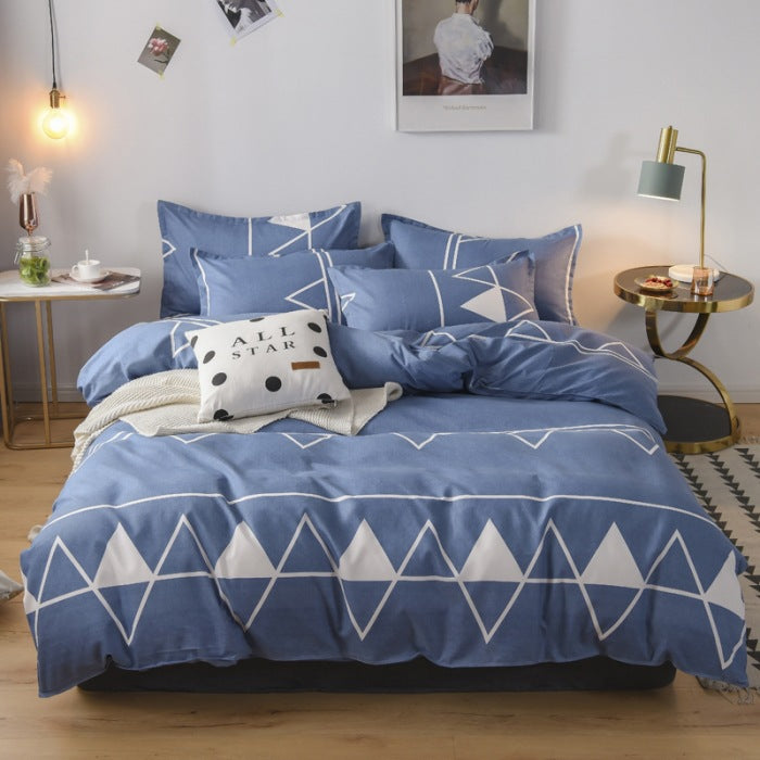 Floral Patterned Reversible Duvet Cover Set