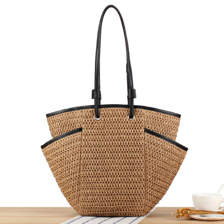 Tote bag with sophisticated compartment design and durable leather handles Stornfield