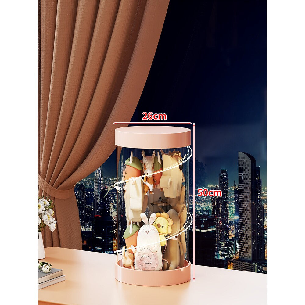 Tall Clear Acrylic Plush Toy Display Tower Organizer