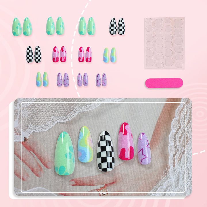 Artistic Multicolor Press-On Nails